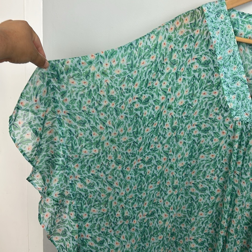 Anthropologie Roller Rabbit Floral Caftan Sz S/XS - Picture 7 of 12